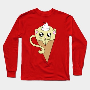 Ice Cream Cat Long Sleeve T-Shirt